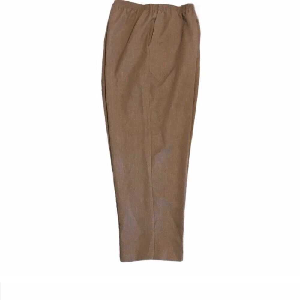 Nikki 20 W Tan Elastic Waist Pants With Pockets